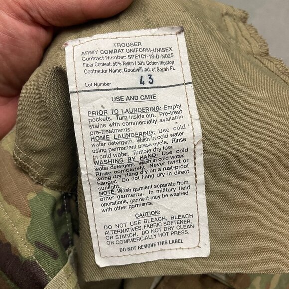 US Army Combat Pants Size Large Regular Camo Trouser Army Combat Uniform Unisex - Picture 9 of 14